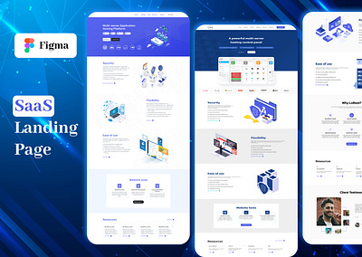 SaaS Landing Page Design figma landing page saas saas landing page ui ui design user interface