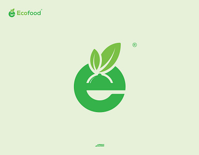 Ecofood Logo Design (Unused) brand identity branding business logo e food e nature eco food food food logo graphic design letter letter e logo logo design logo maker logo mark logos modern logo nature food restaurant logo vector logo