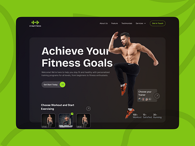 Fitness Landing Page app bertobaseit branding design fitness fitness app fitness landing page fitness program landing page landing page design logo minimal ui ux vector website design yoga yoga app yoga website