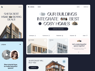 Website for a Real Estate Company ✦ Lysena design interface product service startup ui ux web website