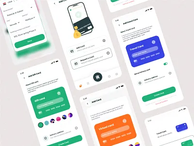 Al-Qaseh Cards order design 2024 arabic app arabic ui finance app fintech app green ui ios app minimal ui mobile ui neel neelpari payou paytm ui saloneel saloni ui ux white ui