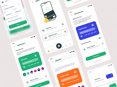 Al-Qaseh Cards order design 2024 arabic app arabic ui finance app fintech app green ui ios app minimal ui mobile ui neel neelpari payou paytm ui saloneel saloni ui ux white ui