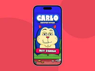 $Carlo | Fan Meme Coin Website | Mobile blockchain character crypto fun illustration meme memecoin mobile solana token web3