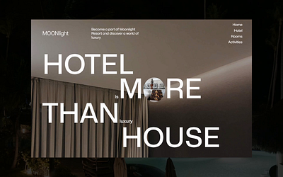 MOONLIGHT design hotel hoteldesign nature resort ui ux web design web development