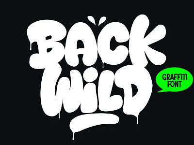 Back Wild By Figuree branding canva commercial use cricut design digital font display elegant graffity graphic design headline illustration logo modern typeface ui website
