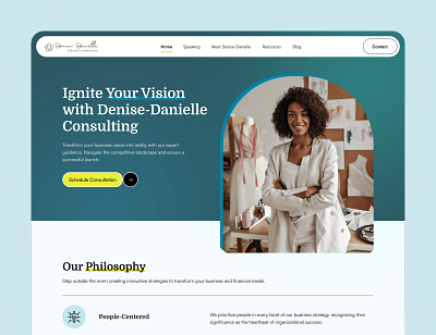 Denise- Danielle Consulting app design branding creative design dashboard design e commerce design front end development interaction design landing page design minimal design mobile app design product design prototyping responsive design ui design user experience user interface ux design visual design web design wireframes