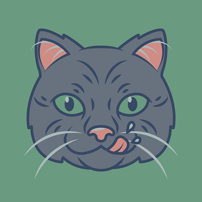 HUNGRY CAT - ILLUSTRATION animal cartoon cat cute illustration illustrator