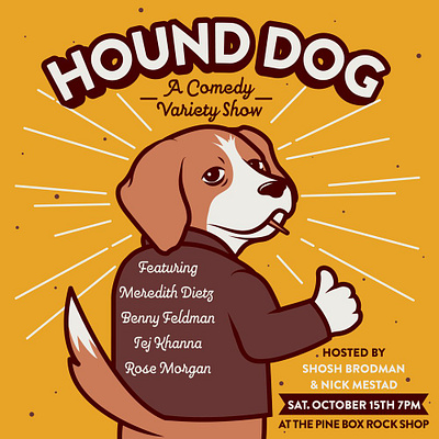 HOUND DOG - POSTER DESIGN animal cartoon comedy dog illustration illustrator poster poster art poster design