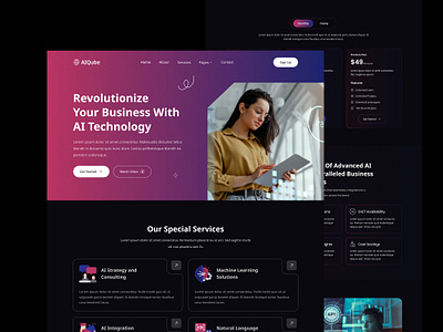 Avas - Ai-Technology Template ai figma template ui ux web web design