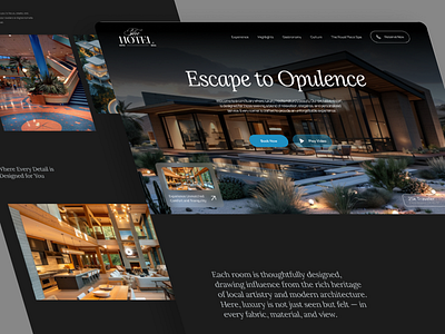 The Hotel// Website design//2024 design hotel hotel booking landing page minimal popular shot ui uidesign web design website