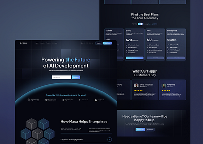 AI Framework Landing Page ai ai landing page framework futuristic gradient landing page modern tech ui website