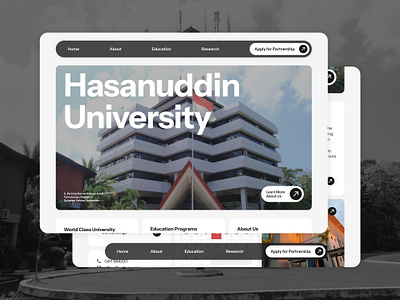 University Site - UNHAS landing page ui unhas university university site web design