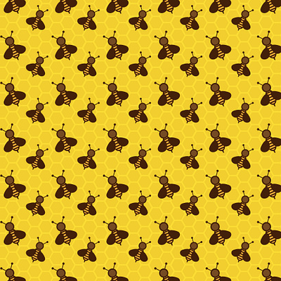 Cute Bees Patterns | Seamless Vector Collection design illustration