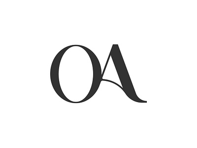 OA logo minimal oa typography