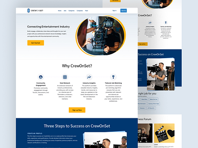 Crew on set actor website bootstrap creative website branding clean website cleandesign crew website design digital agency website graphic design hr website interactive website logo ui ui design user interface ux design uxui design websi website website design