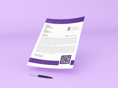 Creative Letterhead Design Template a4 a4 letterhead brand branding business company corporate creative design graphic designer letter letterhead letterhead design letterhead template marketing marketing template print professional template vector