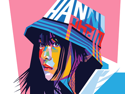 NewJeans Hanni - WPAP #1 fanart graphic design hanni kpop newjeans portrait wpap