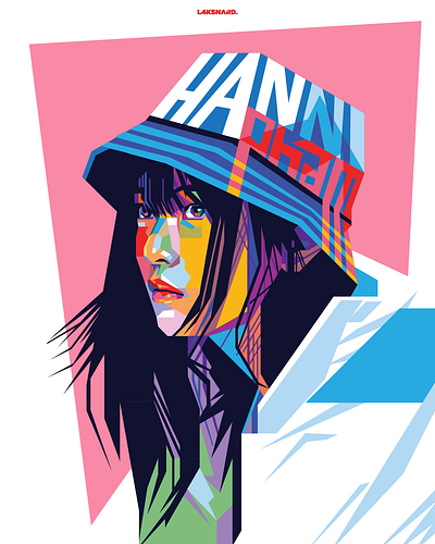 NewJeans Hanni - WPAP #1 fanart graphic design hanni kpop newjeans portrait wpap