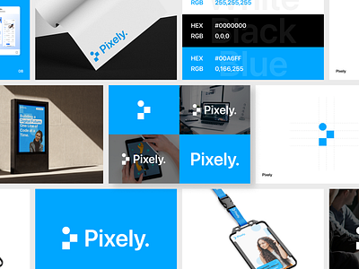 Pixely - Visual Identity brand brand guidline clean cool identitiy studio ui uiux ux visual visual identitiy