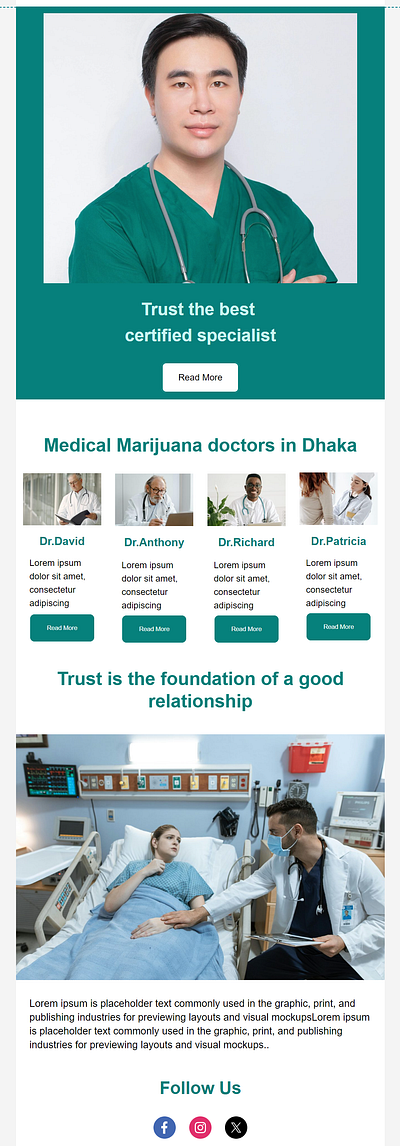 Mailchimp Dental Email Template Design adobe photoshop branding canva design digital marketing email template illustration klaviyo mailchimp ui