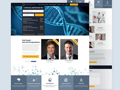 Find a stem cell doctors website design bootstrap creative website clean website cleandesign digital agency website doctors website healthcare website interactive website lap website medical website user interface