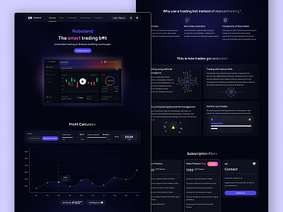 Roboland: AI Trading Bot (Real Project) ai crypto cryptocurrency exchange real project trade trading trading bot ui ui design