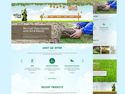 The Wizard of Sod Website bootstrap creative website clean website cleandesign creative website design digital agency website garden website graphic design interactive website tree website user interface website wizardofsod