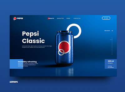 Pepsi Web-site UI Design Concept branding design graphic design illustration logo typography ui ux vector