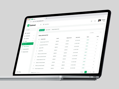 Payrolls Page - HR Dashboard clean design dashboard employee management hr dashboard hr management hr software hr tools human resources minimalist payment payroll management payroll page payrolls product design saas saas dashboard table ui.