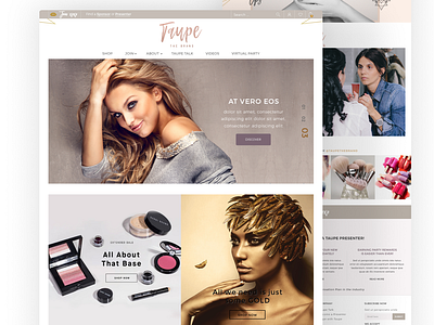 Taupe Cosmetic Website bootstrap creative website branding clean website cleandesign cosmetic website figma figma design graphic design interactive website ui user interface website