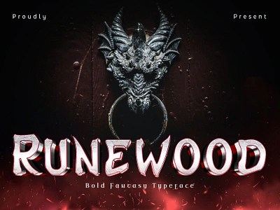 Runewood - Fantasy Typeface dungeon and dragon fantasy font font font awesome font design logo logotype poster design typeface typography