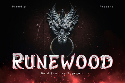 Runewood - Fantasy Typeface dungeon and dragon fantasy font font font awesome font design logo logotype poster design typeface typography