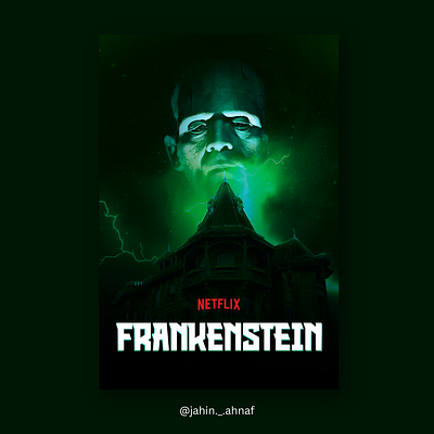 Frankenstein Movie Poster Design graphic design