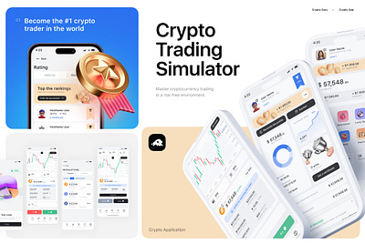 Crypto Simulator: Design Mobile App analytics crypto design nft trading ui uix ux web website