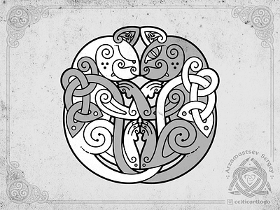 Сats animals cat celtic celticcat corel design graphic design illustration irish knot knotwork ornament vector сats