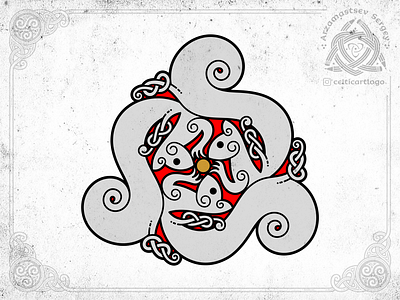 Squirrel triskelion celtic celticdesign coreldraw design graphic design illustration irish knot knotwork ornament squirrel squirrels triskel triskelion vector viking