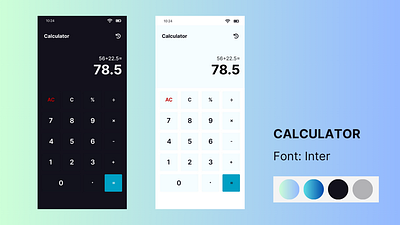 DAILY UI #004 - CALCULATOR app design calculator dailyui ui