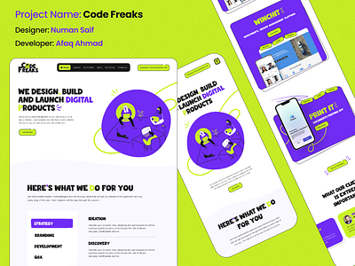 Code Freaks figma ui web design wordpress