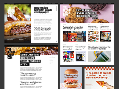 Design Exploration - Blog Website article blog branding clean design desktop detail page food homepage layout news photography post social media thumbnail typography ui ux website whitespace