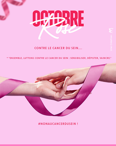 Octobre Rose ( Breast cancer) - 2024 adobe branding design graphic design illustration photoshop pink socialmedia