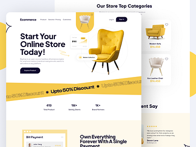 Website Landing Page ecommerce landing page ecommerce platfoam ecommerce website landing landing page landing page design online shopping online store web app page product landing page shopping website ui uiux design ux website landing page