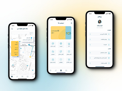 Banking Service Application "100" app application bank bank service branding design financial graphic design illustration logo بانک بانکی