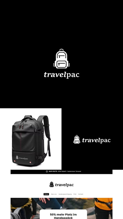 Travel and Tourism Blog Backpack Logo branding graphic design logo