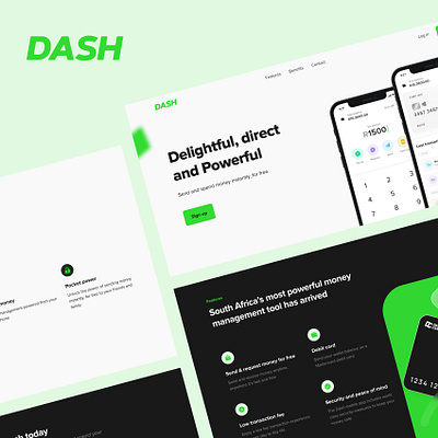 Dash - Landing page figma graphic design landingpage logo marketting saas ui ux webdesign website