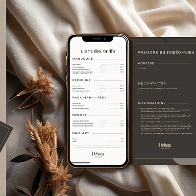 Price List beauty beauty salon beige branding brown flat design logo luxe minimal neutral price list soft ui