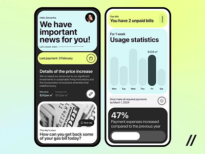 Gas Bill Payment Mobile iOS App android app app design concept app design template app screen design dashboard design finance finance app fintech gas interface ios mobile mobile app product design receipts ui ux