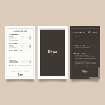 Price List Beauty Salon beauty beauty salon beige branding brown communication flat graphic design instagram logo luxe minimal minimalist nail artist nails nude price list soft ui warm