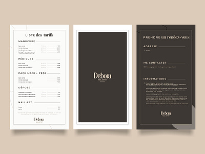 Price List Beauty Salon beauty beauty salon beige branding brown communication flat graphic design instagram logo luxe minimal minimalist nail artist nails nude price list soft ui warm