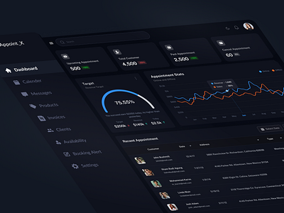 Appointment Management System web app Dashboard SaaS product app design application appointment appointment system apps branding dark mode design dashboard design desktop application graphic design landing page logo management system saas system ui ui design web app website