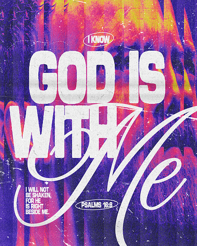 I know God is with me | Christian Poster christian